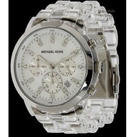 Michael Kors Clear Acrylic Watch 